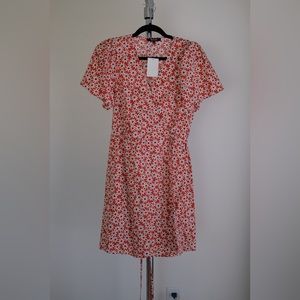 Madewell Medium Floral Wrap Dress NWT